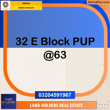 Residential Plot for Sale in Bahria Orchard, Lahore - (BP-193254)