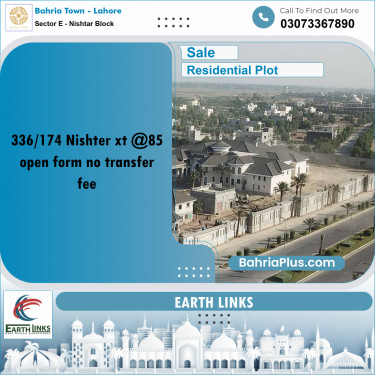 Residential Plot for Sale in Sector E - Nishtar Block -  Bahria Town, Lahore - (BP-193290)
