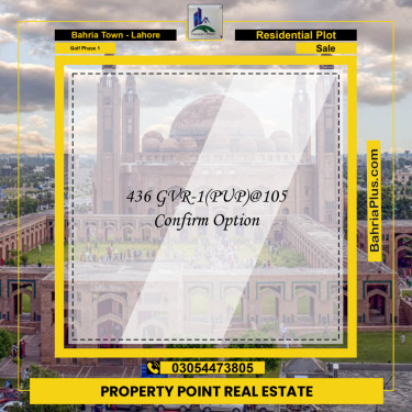 Residential Plot for Sale in Golf Phase 1 -  Bahria Town, Lahore - (BP-193300)