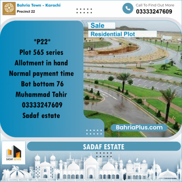 250 Sq. Yards Residential Plot for Sale in Precinct 22 -  Bahria Town, Karachi - (BP-193320)