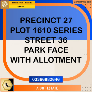 Residential Plot for Sale in Precinct 27 -  Bahria Town, Karachi - (BP-193380)