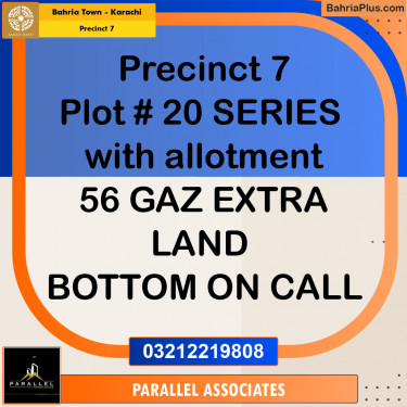 1000 Sq. Yards Residential Plot for Sale in Precinct 7 -  Bahria Town, Karachi - (BP-193404)