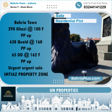 Residential Plot for Sale in Sector F - Ghazi Block -  Bahria Town, Lahore - (BP-193466)