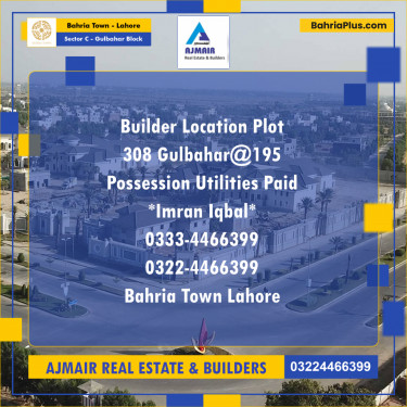 Residential Plot for Sale in Sector C - Gulbahar Block -  Bahria Town, Lahore - (BP-193472)