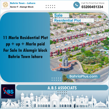Residential Plot for Sale in Sector F - Alamgir Block -  Bahria Town, Lahore - (BP-193558)