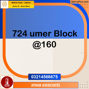 Residential Plot for Sale in Sector B - Umer Block -  Bahria Town, Lahore - (BP-193573)