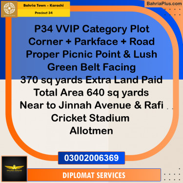 250 Sq. Yards Residential Plot for Sale in Precinct 34 -  Bahria Town, Karachi - (BP-193579)
