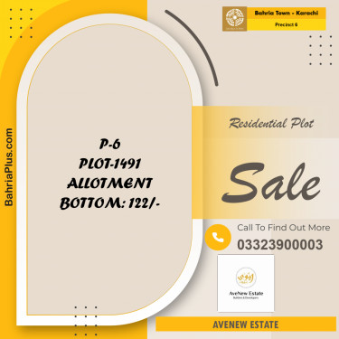250 Sq. Yards Residential Plot for Sale in Precinct 6 -  Bahria Town, Karachi - (BP-193601)