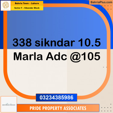 Residential Plot for Sale in Sector F - Sikander Block -  Bahria Town, Lahore - (BP-193715)
