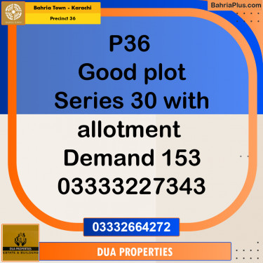 Residential Plot for Sale in Precinct 36 -  Bahria Town, Karachi - (BP-193723)
