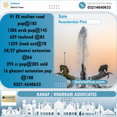 Residential Plot for Sale in Bahria Town, Lahore - (BP-193778)