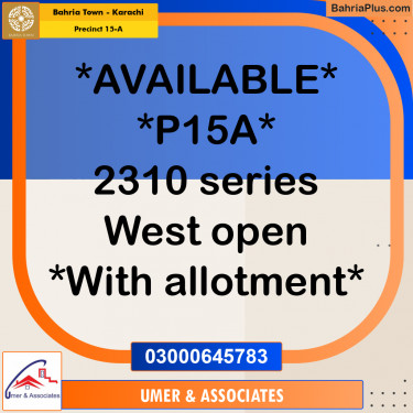 125 Sq. Yards Residential Plot for Sale in Precinct 15-A -  Bahria Town, Karachi - (BP-193801)