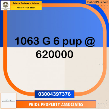 Residential Plot for Sale in Phase 4 - G6 Block -  Bahria Orchard, Lahore - (BP-193893)