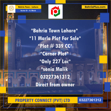 Residential Plot for Sale in Sector D - CC Block -  Bahria Town, Lahore - (BP-193919)