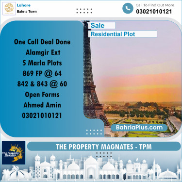 Residential Plot for Sale in Bahria Town, Lahore - (BP-194030)