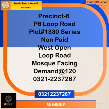 250 Sq. Yards Residential Plot for Sale in Precinct 6 -  Bahria Town, Karachi - (BP-194049)