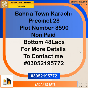 125 Sq. Yards Residential Plot for Sale in Precinct 28 -  Bahria Town, Karachi - (BP-194141)
