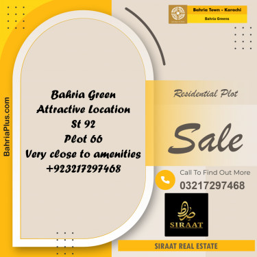75 Sq. Yards Residential Plot for Sale in Bahria Greens -  Bahria Town, Karachi - (BP-194156)