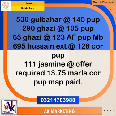 Residential Plot for Sale in Bahria Town, Lahore - (BP-194206)