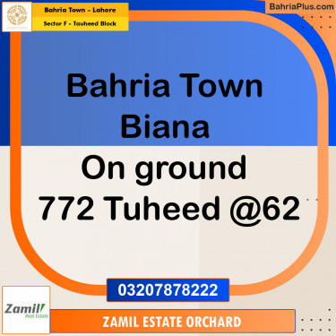 Residential Plot for Sale in Sector F - Tauheed Block -  Bahria Town, Lahore - (BP-194209)
