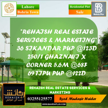 Residential Plot for Sale in Bahria Town, Lahore - (BP-194284)