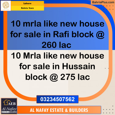 Residential Plot for Sale in Bahria Town, Lahore - (BP-194289)