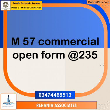 Commercial Plot for Sale in Phase 2 - M Block Commercial -  Bahria Orchard, Lahore - (BP-194295)