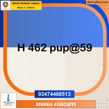 Residential Plot for Sale in Phase 2 - H Block -  Bahria Orchard, Lahore - (BP-194300)