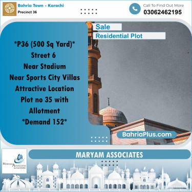 Residential Plot for Sale in Precinct 36 -  Bahria Town, Karachi - (BP-194322)
