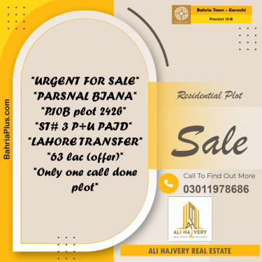 125 Sq. Yards Residential Plot for Sale in Precinct 10-B -  Bahria Town, Karachi - (BP-194363)