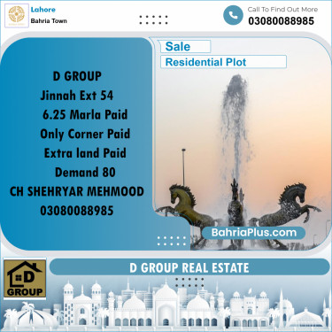 Residential Plot for Sale in Bahria Town, Lahore - (BP-194391)