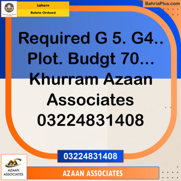 Residential Plot for Sale in Bahria Orchard, Lahore - (BP-194397)