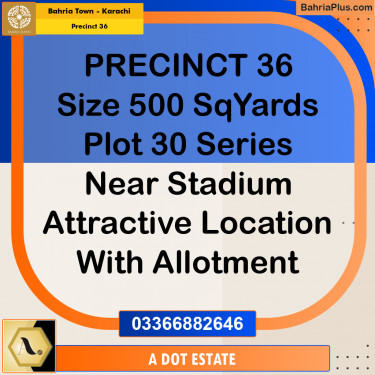 Residential Plot for Sale in Precinct 36 -  Bahria Town, Karachi - (BP-194411)