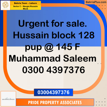 Residential Plot for Sale in Sector C - Nargis/Hussain Block -  Bahria Town, Lahore - (BP-194481)