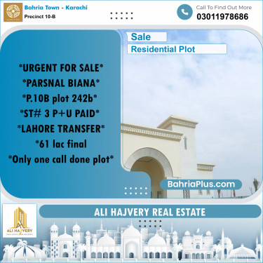 125 Sq. Yards Residential Plot for Sale in Precinct 10-B -  Bahria Town, Karachi - (BP-194499)