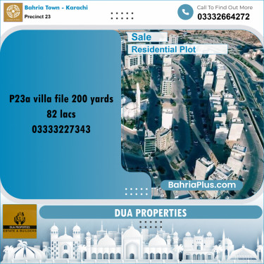 125 Sq. Yards Residential Plot for Sale in Precinct 23 -  Bahria Town, Karachi - (BP-194588)