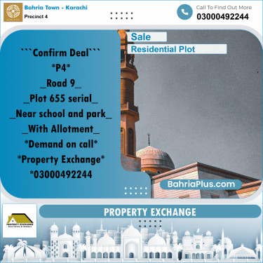 500 Sq. Yards Residential Plot for Sale in Precinct 4 -  Bahria Town, Karachi - (BP-194713)