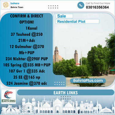 Residential Plot for Sale in Bahria Town, Lahore - (BP-194722)