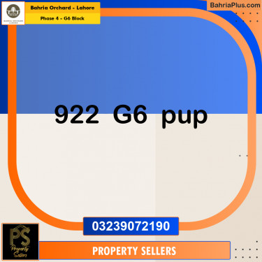 Residential Plot for Sale in Phase 4 - G6 Block -  Bahria Orchard, Lahore - (BP-194824)