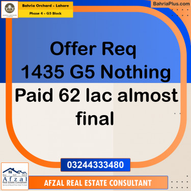 Residential Plot for Sale in Phase 4 - G5 Block -  Bahria Orchard, Lahore - (BP-194837)