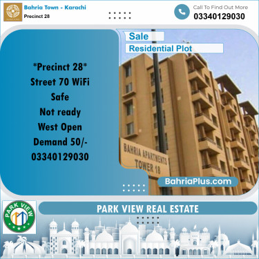 125 Sq. Yards Residential Plot for Sale in Precinct 28 -  Bahria Town, Karachi - (BP-194873)