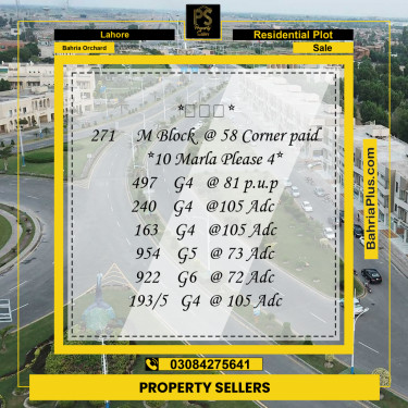 Residential Plot for Sale in Bahria Orchard, Lahore - (BP-194876)