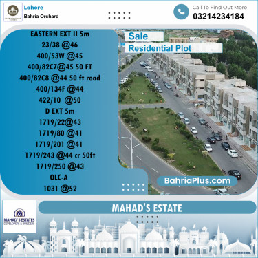 Residential Plot for Sale in Bahria Orchard, Lahore - (BP-194899)