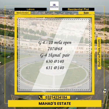 Residential Plot for Sale in Bahria Orchard, Lahore - (BP-194900)