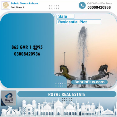 Residential Plot for Sale in Golf Phase 1 -  Bahria Town, Lahore - (BP-195043)
