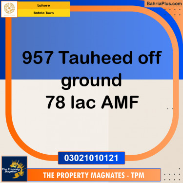 Residential Plot for Sale in Bahria Town, Lahore - (BP-195048)