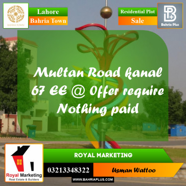Residential Plot for Sale in Bahria Town, Lahore - (BP-195061)