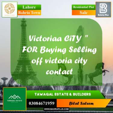 Residential Plot for Sale in Bahria Town, Lahore - (BP-195131)