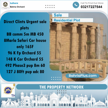 Residential Plot for Sale in Bahria Orchard, Lahore - (BP-195177)