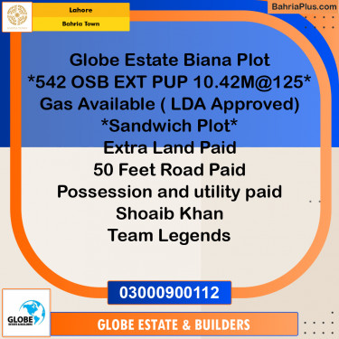 Residential Plot for Sale in Bahria Town, Lahore - (BP-195181)